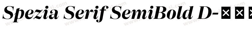 Spezia Serif SemiBold D字体转换